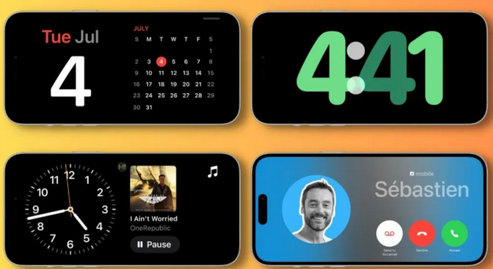 舒城苹果手机维修分享iOS17横屏充电待机显示有什么好处 