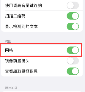 舒城苹果手机维修网点分享iPhone如何开启九宫格构图功能 