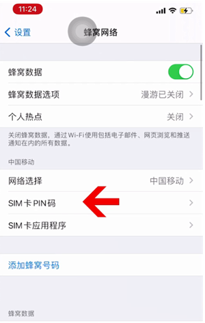 舒城苹果14维修网分享如何给iPhone14的SIM卡设置密码 