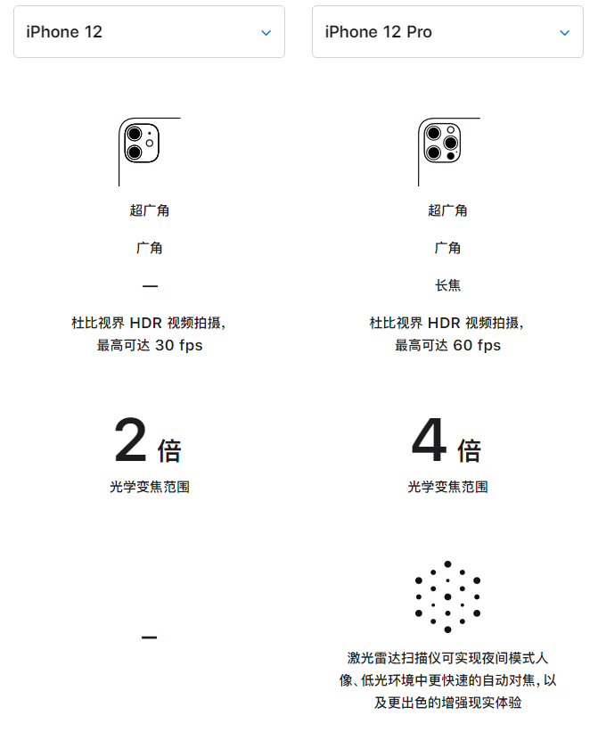 舒城苹果手机维修分享苹果 iPhone 12 与 iPhone 12 Pro 选哪款 